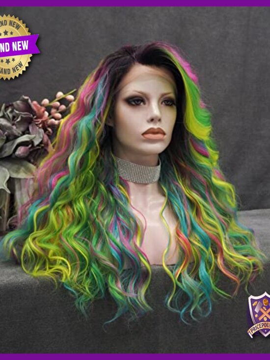 22 Inch Heat Resistant Synthetic Lace Front Wig Loose Curl main image 6